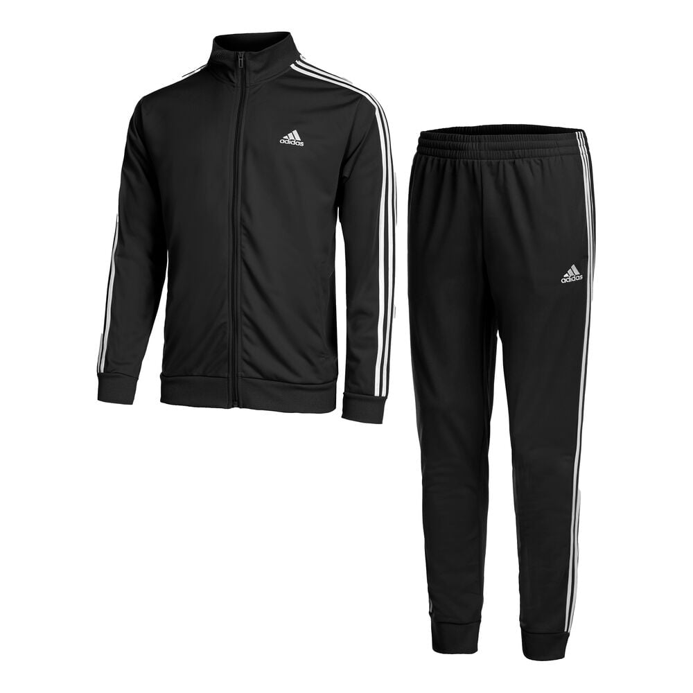 adidas sportswear basic 3-stripes tricot trainingsanzug herren - , weiÃŸ schwarz uomo