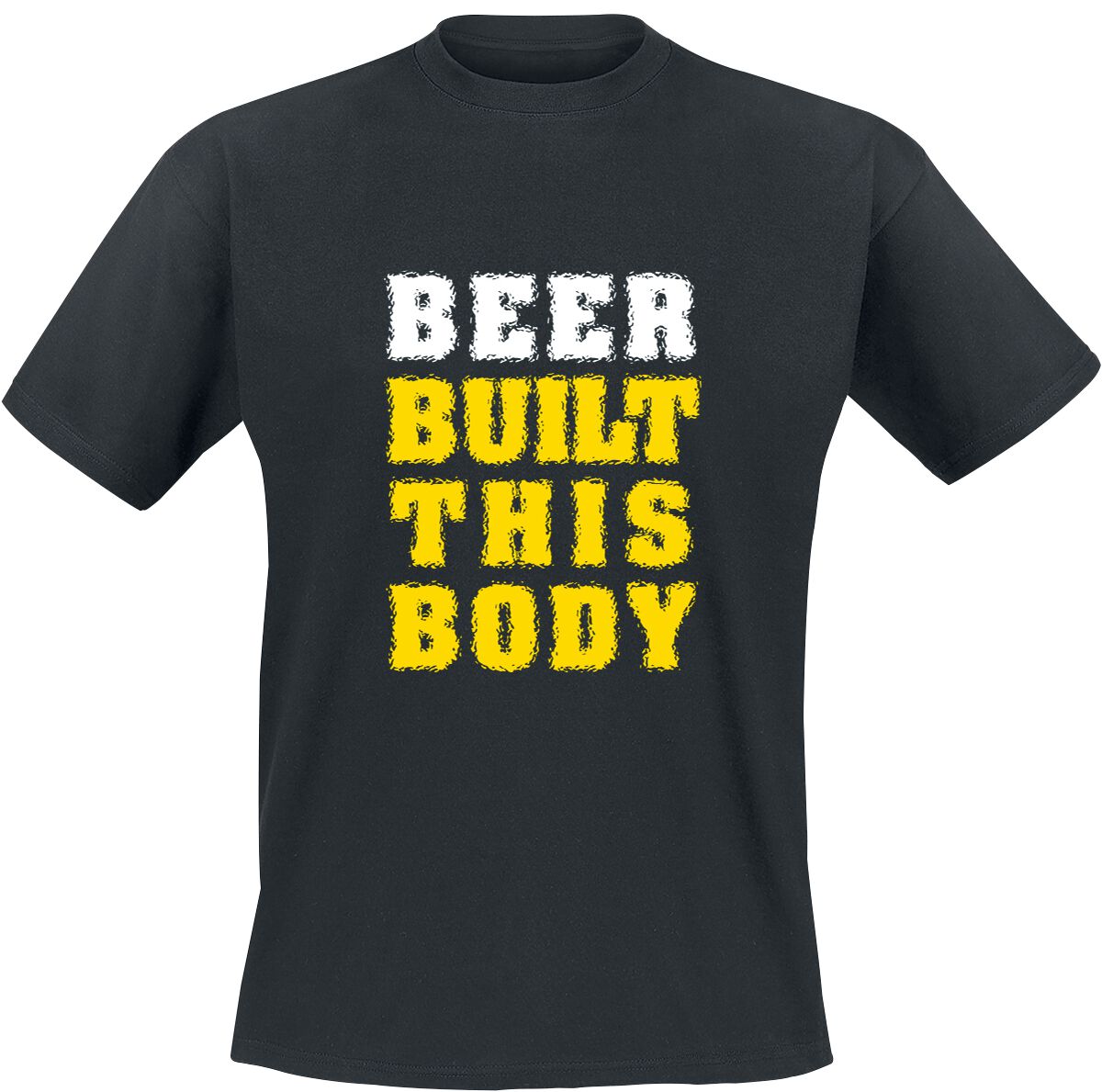 alkohol & party t-shirt - beer built this body - s bis 5xl - fÃ¼r mÃ¤nner - grÃ¶ÃŸe 4xl - schwarz