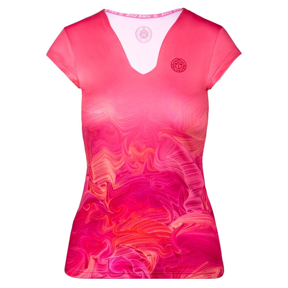 bidi badu bella 2.0 tech v-neck t-shirt damen - , mehrfarbig pink donna