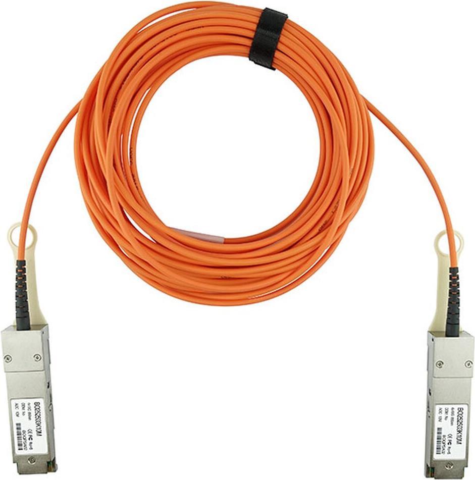 blueoptics kompatibles ibm qsfp-aoc-50m qsfp aktives optisches kabel (aoc), 40gbase-sr4, ethernet, infiniband fdr10, 50 meter (qsfp-aoc-50m-ib-bo)