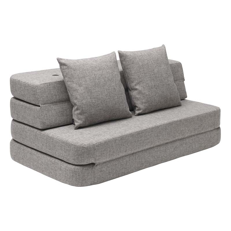 by klipklap byklipklap 3-fold-sofa xl 140 cm grau