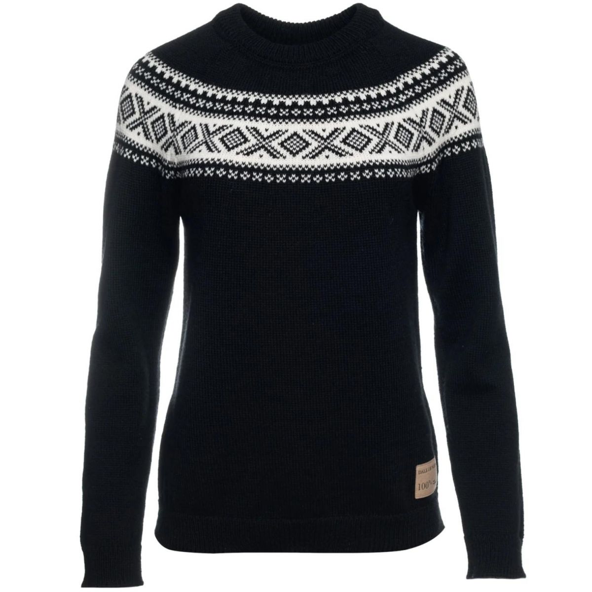 dale of norway vÃ¥gsÃ¸y, sweater, damen, schwarz black off-white donna