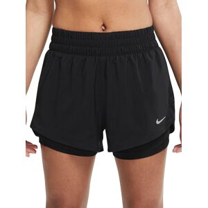 Damen Tennisshorts Nike Dri-fit One 2-in-1 Shorts - Black/reflective Silver