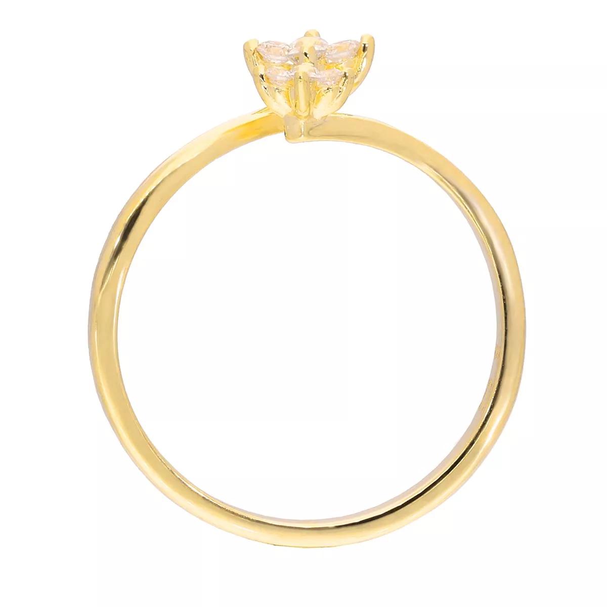 diamondline ring - ring 375 yg 8 diamonds tot.approx.0,15 ct. h-si - gr. 54 - in - fÃ¼r damen gold donna