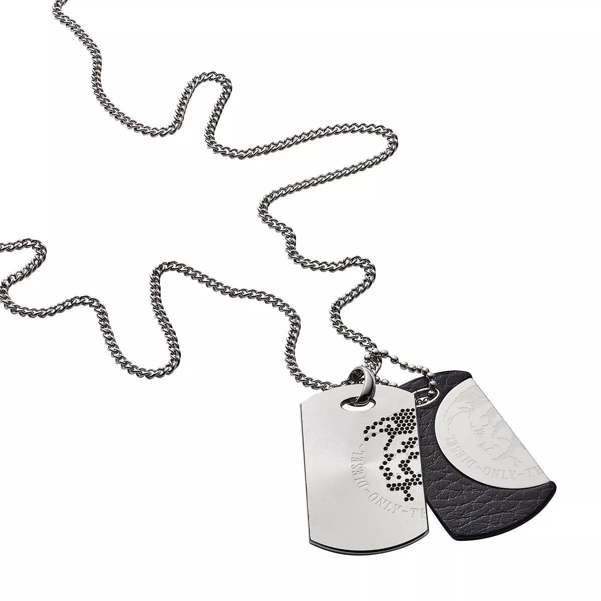 diesel halsketten - necklace dx0289040 - gr. unisize - in silber - fÃ¼r damen silver donna