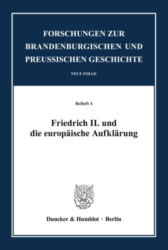 Friedrich Ii. Und Die Europäische Aufklärung. 2908
