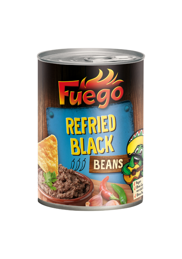 fuego refried beans schwarze bohnen