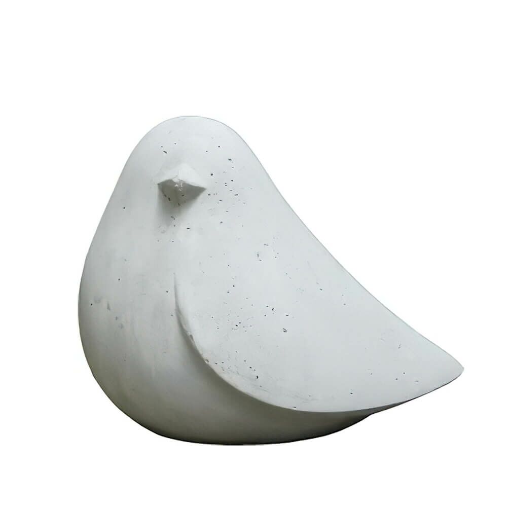 gartentraum.de abstrakte vogelfigur als gartendeko aus fi-beton - mogli / blick links grau
