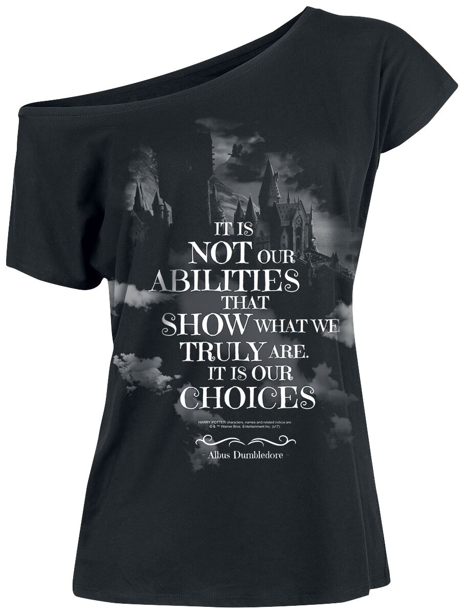 harry potter t-shirt - choices - m bis 5xl - fÃ¼r damen - grÃ¶ÃŸe xxl - - lizenzierter fanartikel schwarz donna