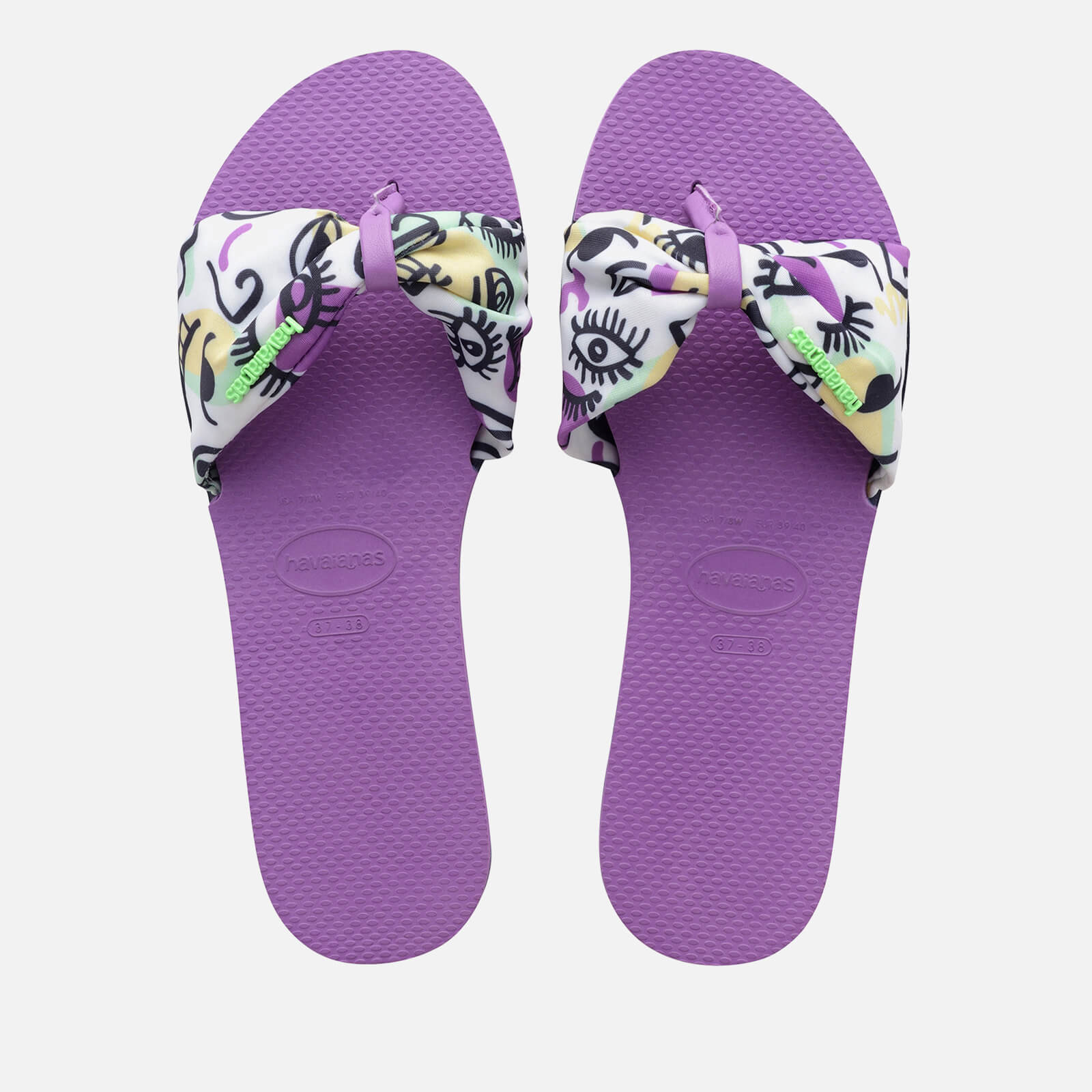 havaianas womens saint tropez sandals - purple - uk 3/4 violett