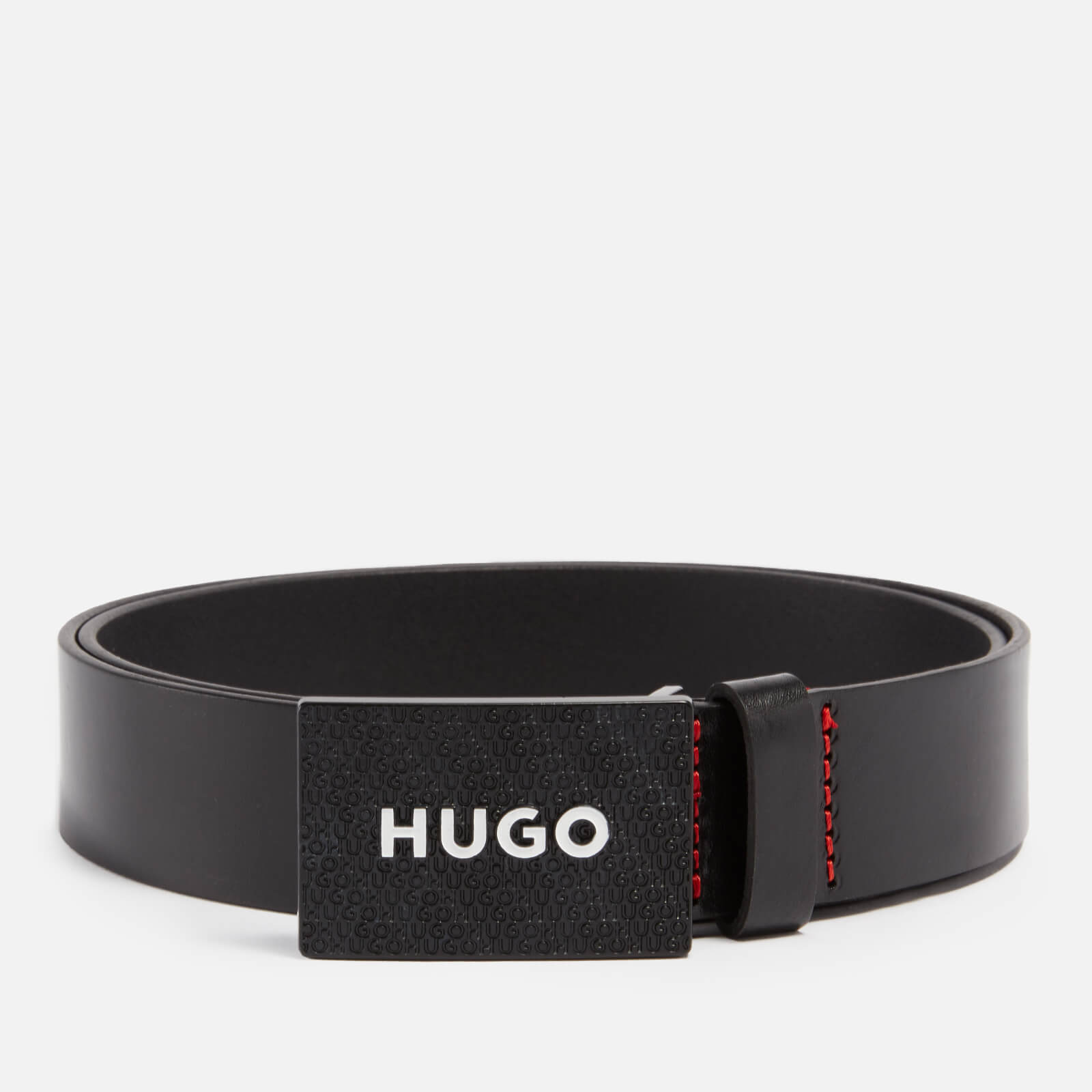 hugo gilao-z logo-detailed leather belt - 95cm schwarz