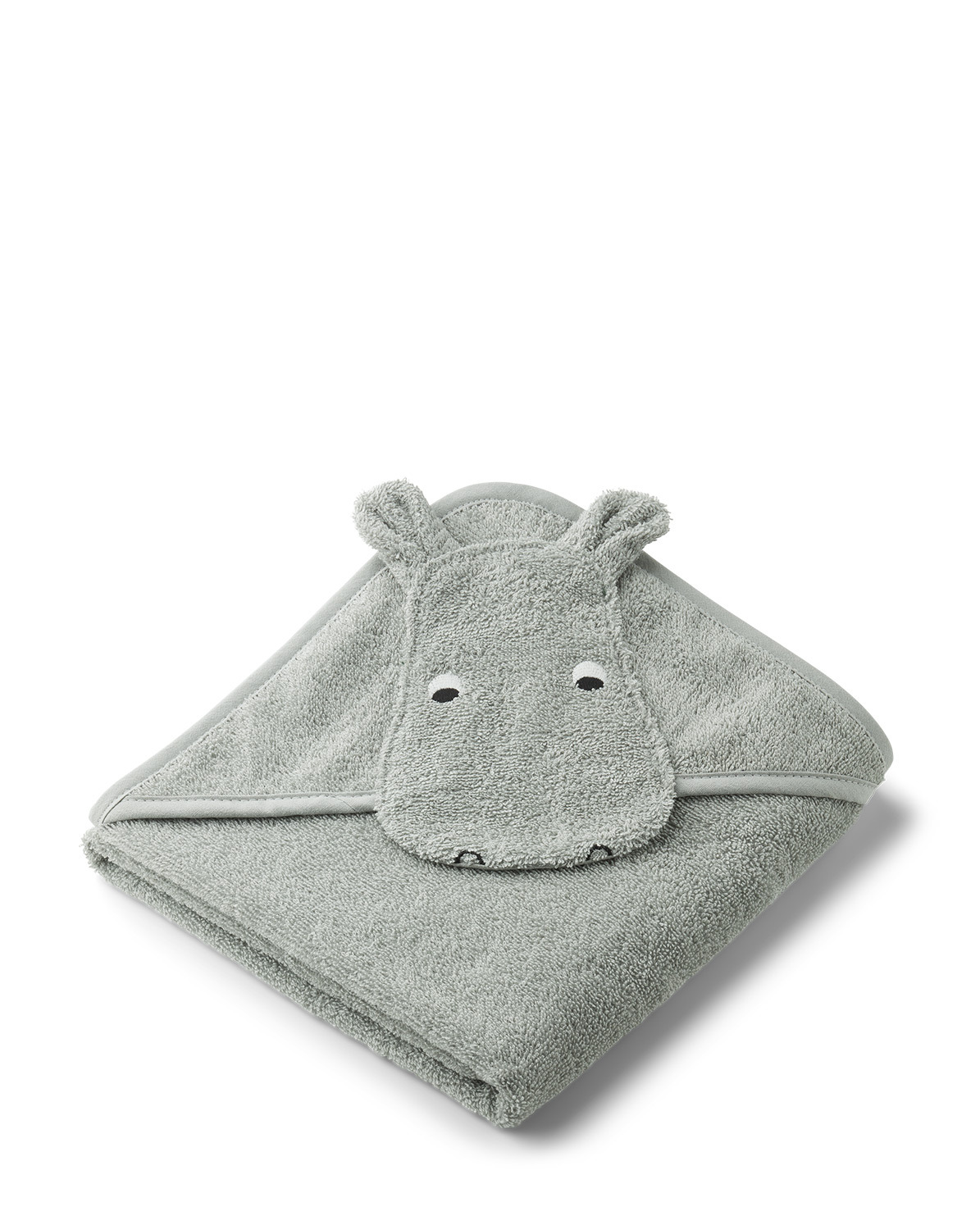 liewood albert baby hooded towel - hippo dove blue blau