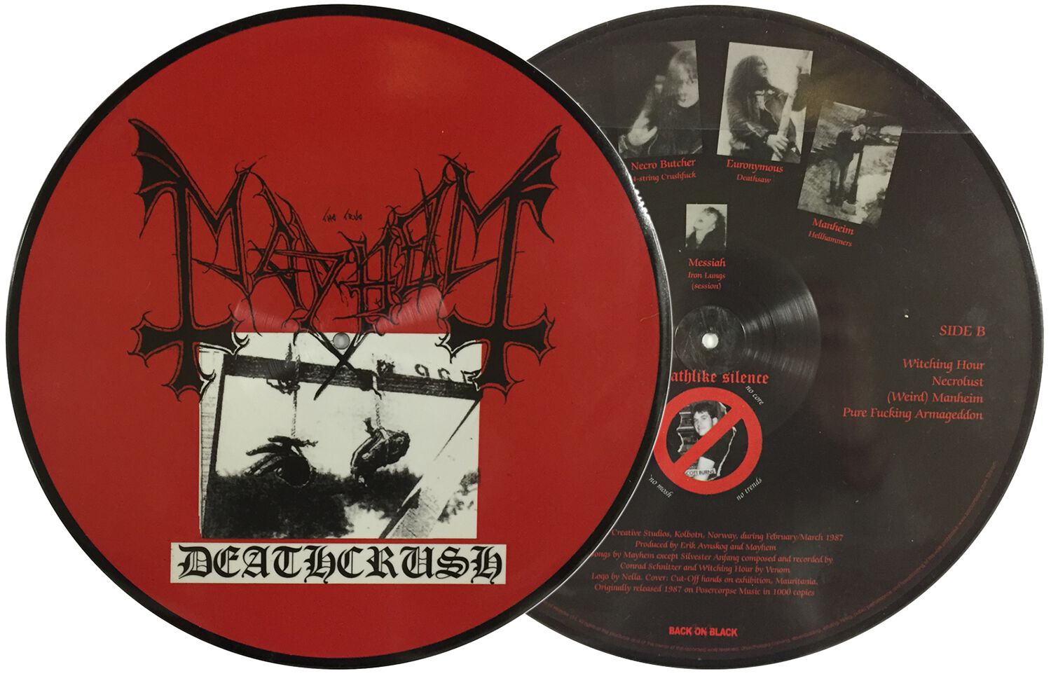 Mayhem - Deathcrush Picture Disc Edition (vinyl Lp - 1987 - Uk - Reissue)