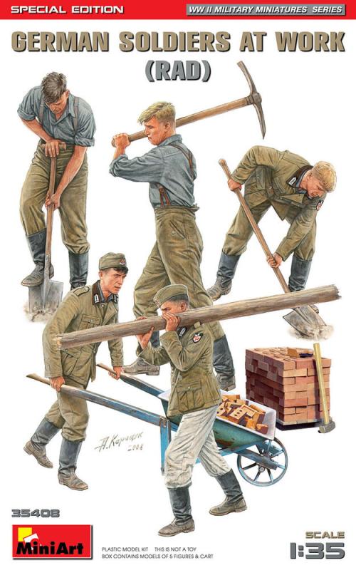 mini art german soldiers at work (rad) - special edition uomo
