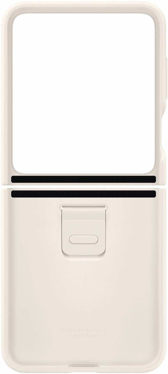 Original Samsung Silicone Cover Mit Ring Für Galaxy Z Flip5 – Cream