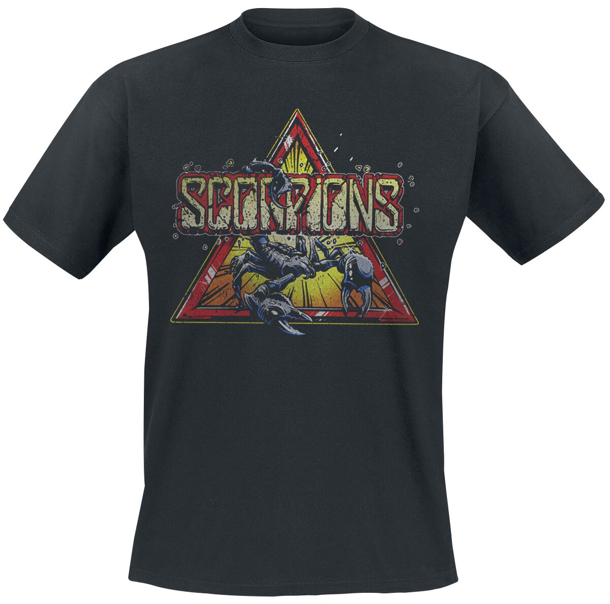 scorpions t-shirt - triangle scorpion - s bis 3xl - fÃ¼r mÃ¤nner - grÃ¶ÃŸe xxl - - lizenziertes merchandise! schwarz