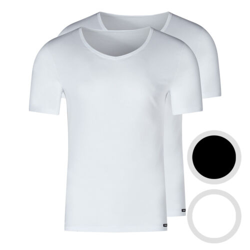 skiny v-shirt kurzarm doppelpack white