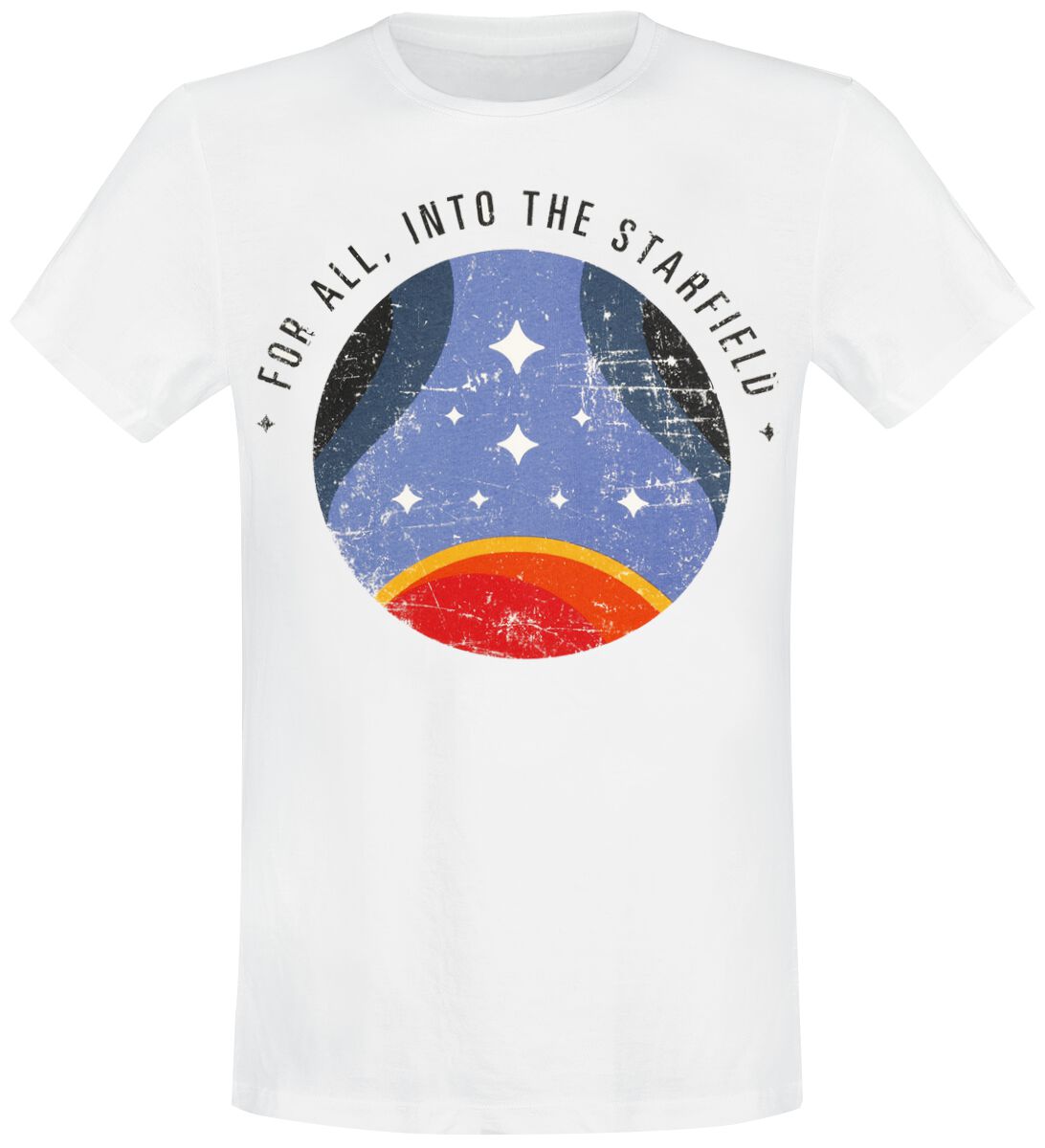 starfield - gaming t-shirt - into the - s bis xxl - fÃ¼r mÃ¤nner - grÃ¶ÃŸe m - weiÃŸ