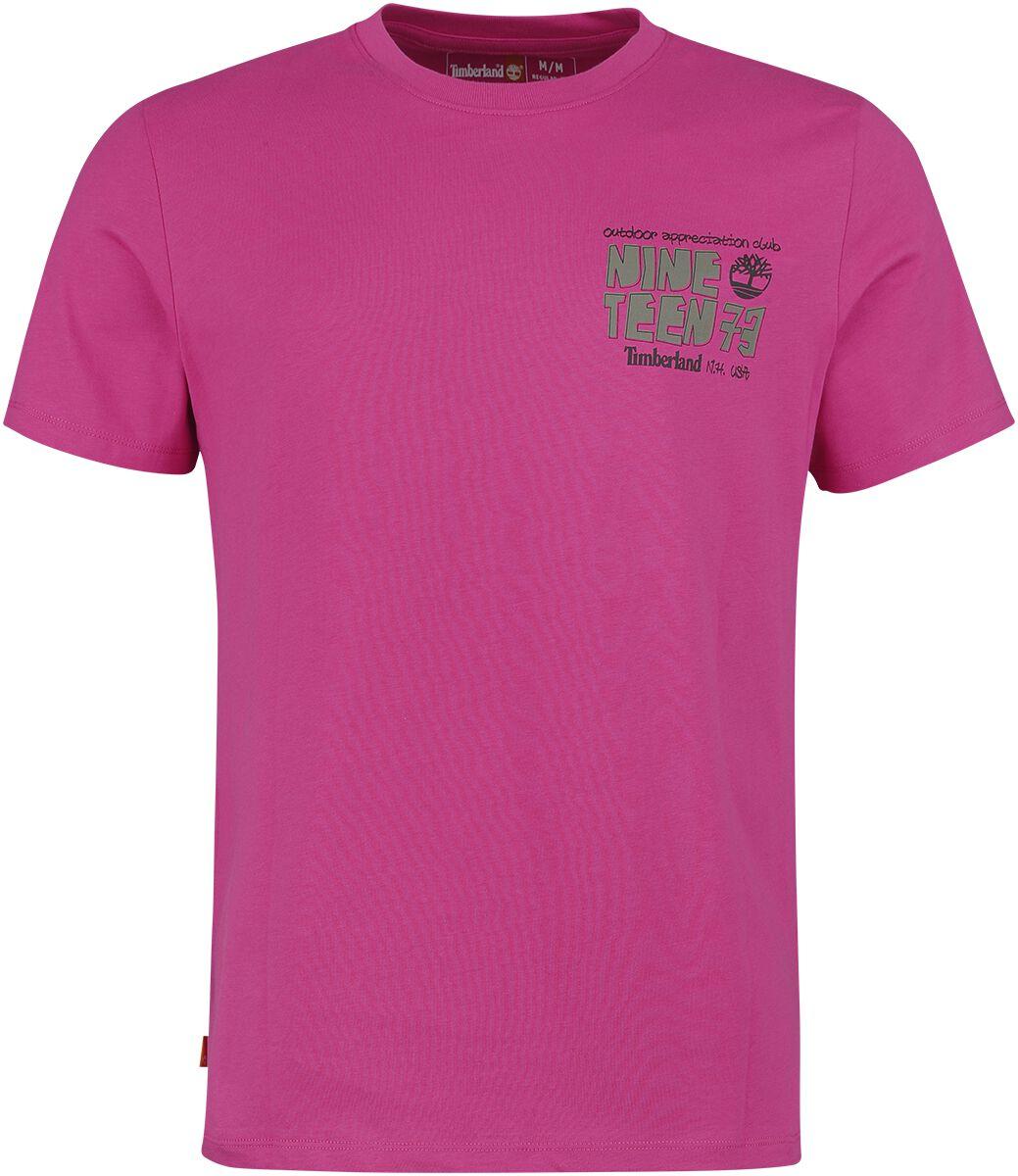 timberland t-shirt - outdoor back graphic tee - s bis m - fÃ¼r mÃ¤nner - grÃ¶ÃŸe s - pink