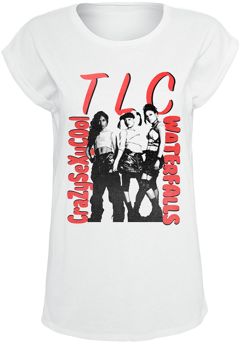 tlc t-shirt - waterfall - s bis xxl - fÃ¼r damen - grÃ¶ÃŸe xl - - lizenziertes merchandise! weiÃŸ donna