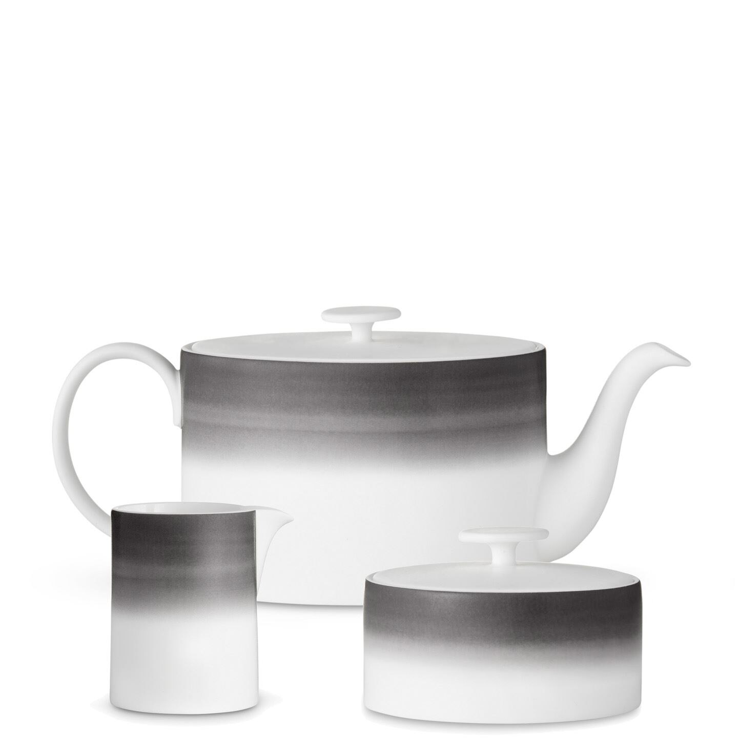 wedgwood vera wang degradÃ©e 3 piece set: teapot, sugar box and milk / cream jug